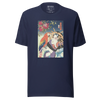 Geisha & Macaw Parrot Bird Japanese Ukiyo-e Unisex T-Shirt - Navy / S