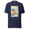 Dog Doberman Pinscher Japanese Ukiyo-e Unisex T-Shirt - Navy / S