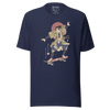 Samurai Skateboard Ukiyo-e Unisex T-Shirt - Navy / S