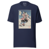 Samurai Ski 2 Winter Sport Ukiyo-e Unisex T-Shirt - Navy / S