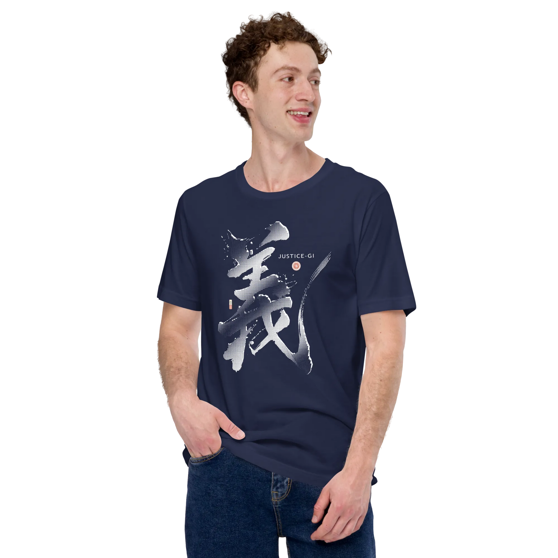 Justice-Gi Seven Virtues Of Bushido Japanese Kanji Calligraphy Unisex T-Shirt -