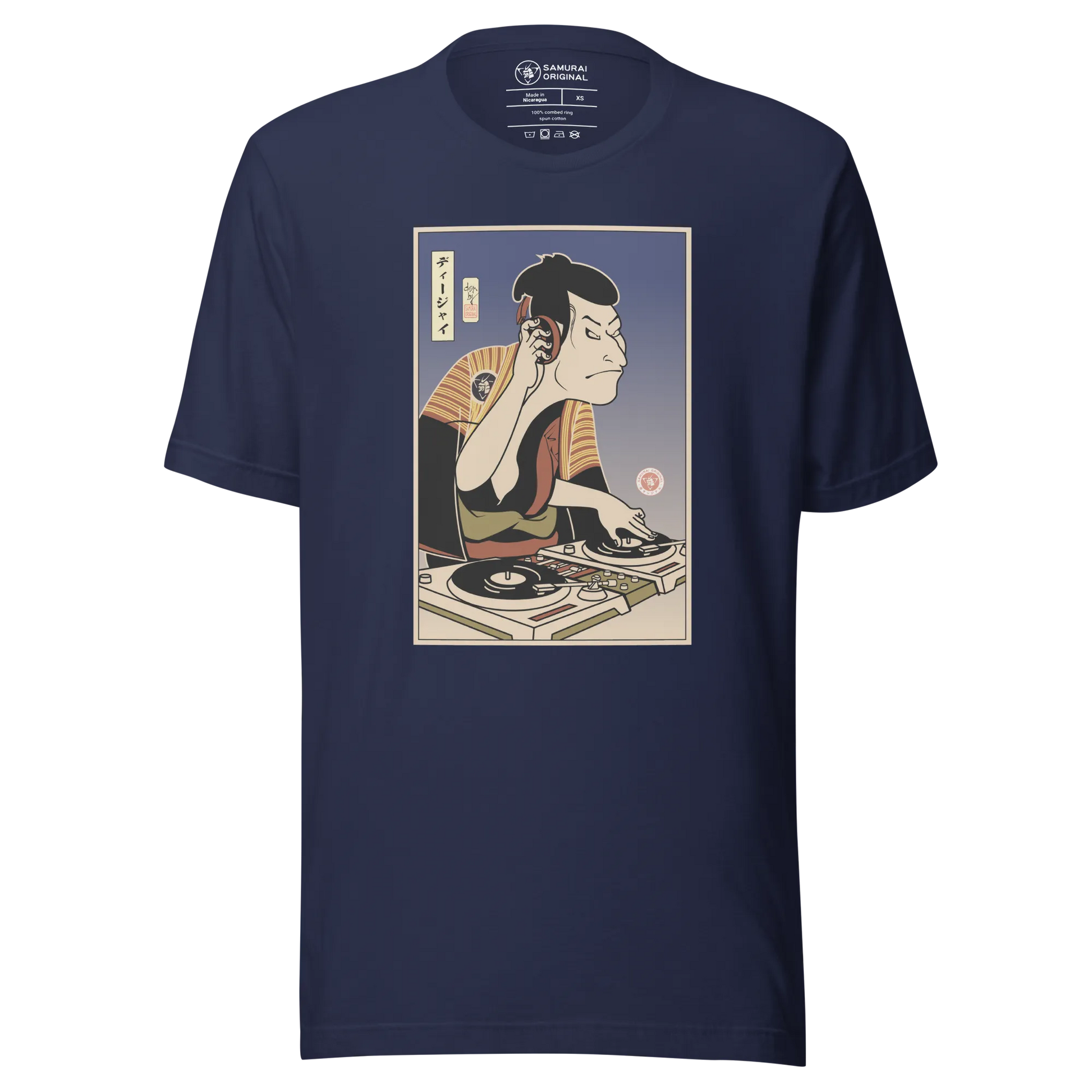 Otani Oniji DJ Turntable Music Japanese Ukiyo-e Unisex T-Shirt - Samurai Original