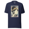 Geisha Photographer Camera Japanese Ukiyo-e Unisex T-Shirt - Navy / S