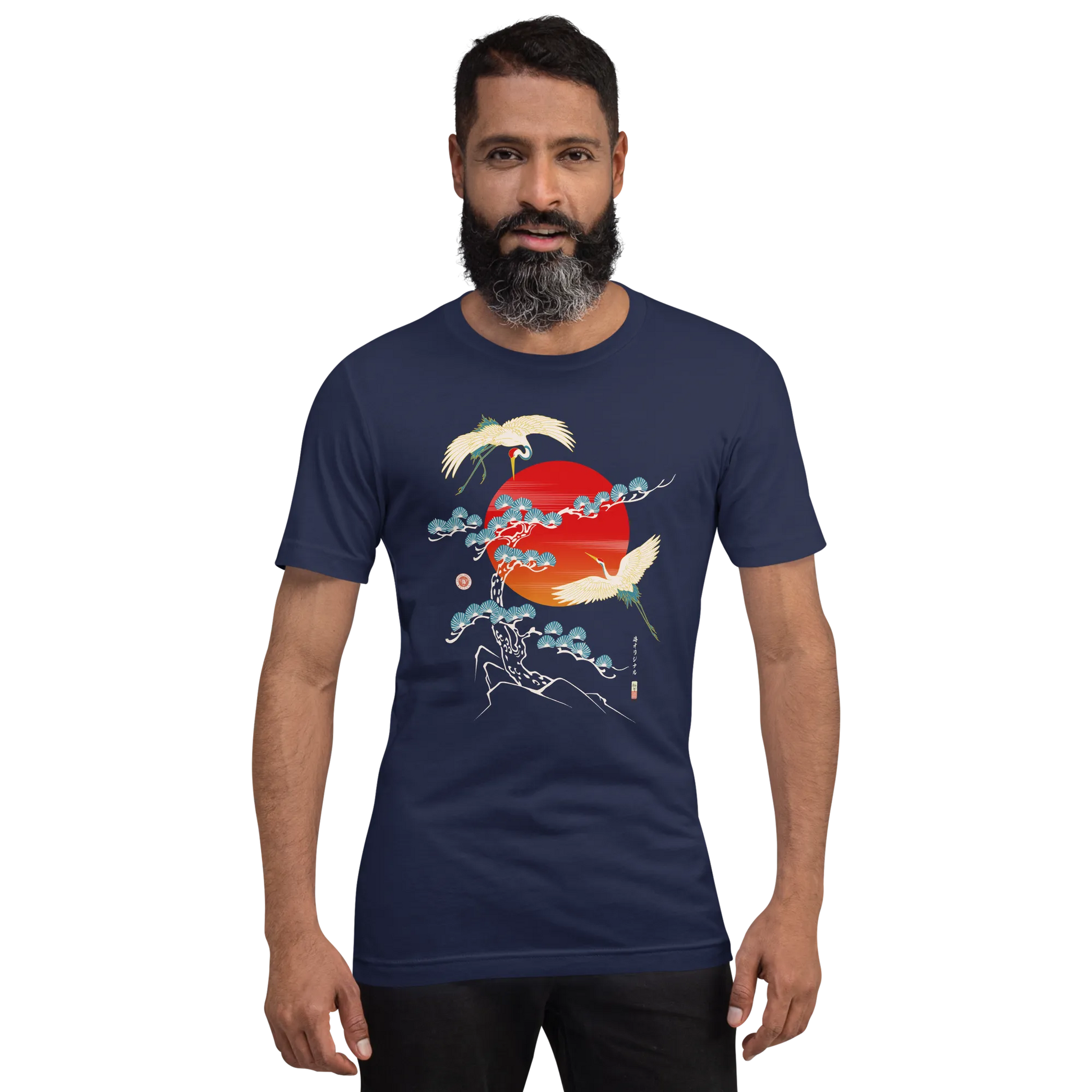 Crane Bird Japanese Ukiyo-e Unisex T-shirt -