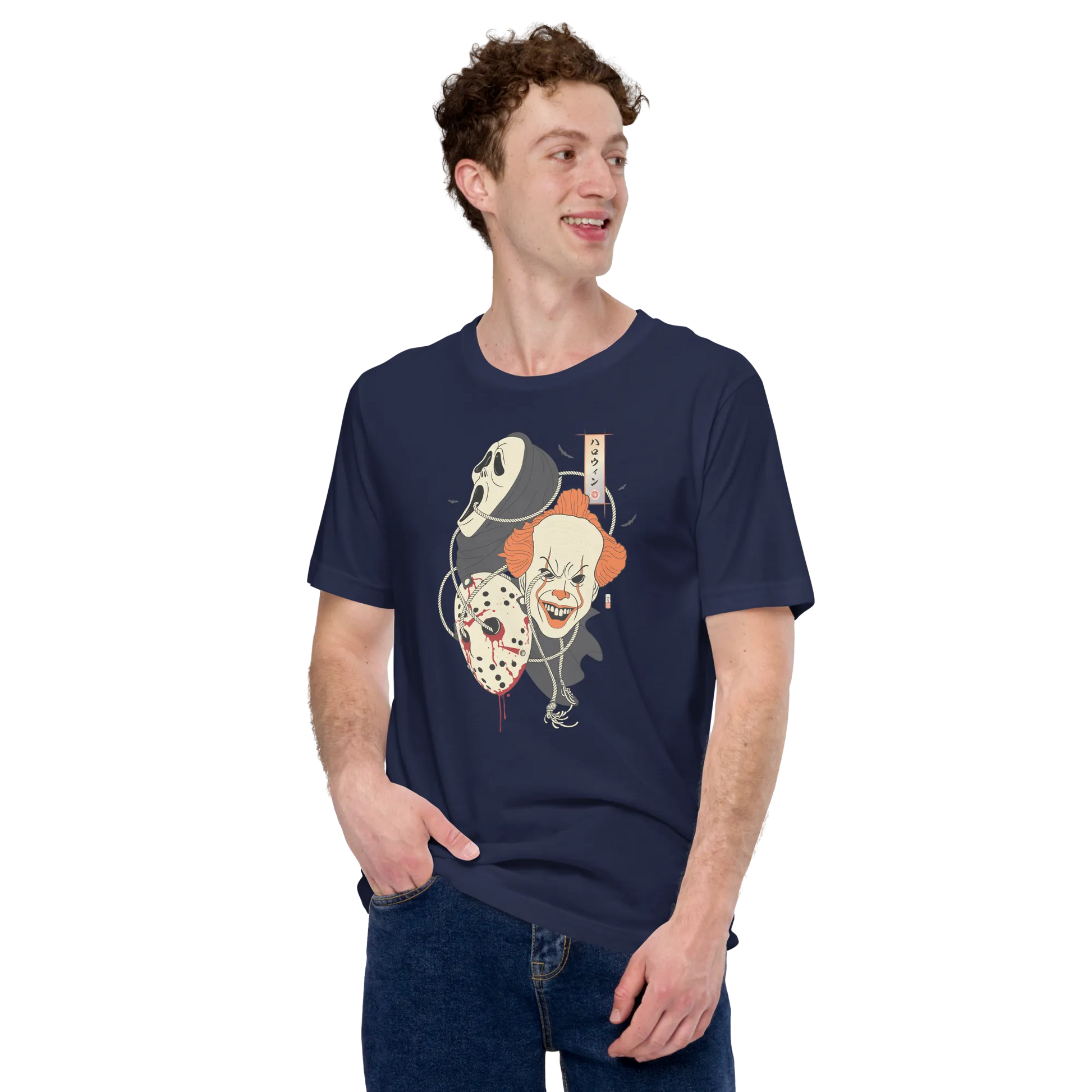 Halloween Mask Japanese Ukiyo-e Unisex T-shirt -