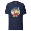 Dog Shiba Inu Funny Japanese Ukiyo-e Unisex T-Shirt - Navy / S