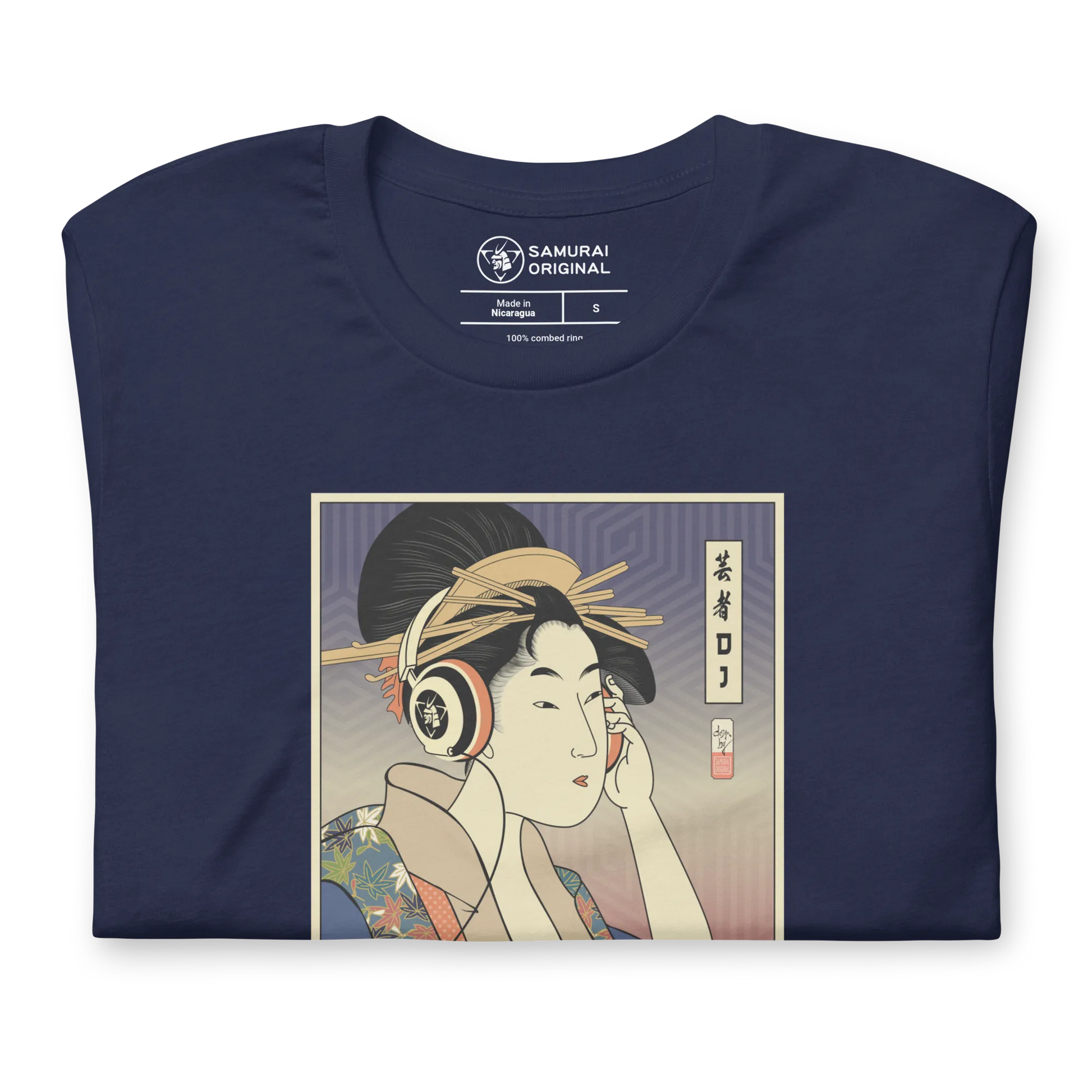 Geisha DJ Turntable Music Japanese Ukiyo-e Unisex T-Shirt -