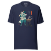 Samurai Beer and BBQ Japanese Ukiyo-e Unisex T-shirt - Navy / S