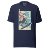 Samurai Snowboard Winter Sport Ukiyo-e Unisex T-Shirt - Navy / S