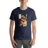 Dachshund Play Guitar Christmas Japanese Ukiyo-e Unisex T-shirt -