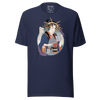 Geisha Barista Ukiyo-e Unisex t-shirt - Navy / S