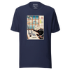 Cat Programmer Ukiyo-e Unisex t-shirt - Navy / S