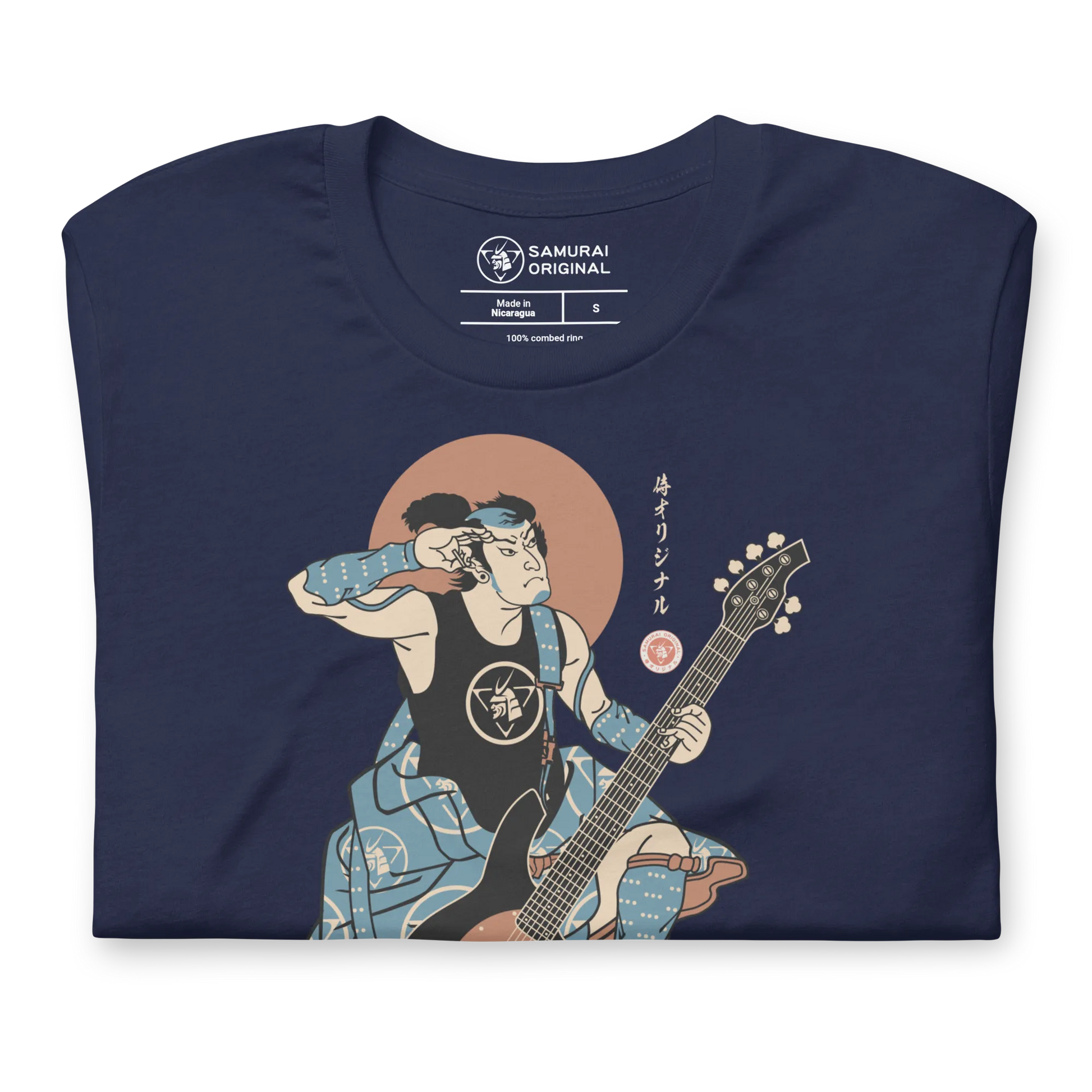 Samurai Bassist Player 6 Music Ukiyo-e Unisex T-Shirt - Samurai Original