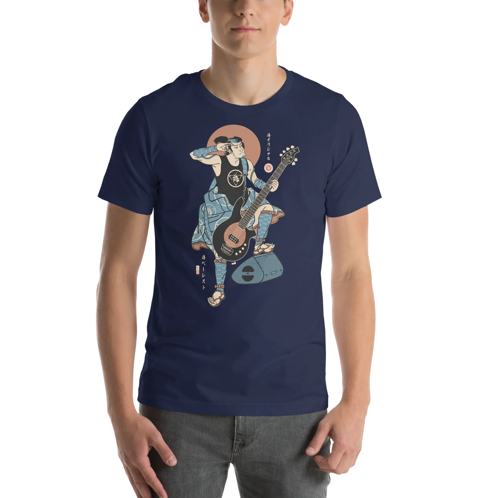 Samurai Bassist Player 6 Music Ukiyo-e Unisex T-Shirt - Samurai Original