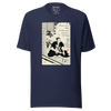 Samurai and Cat Japanese Ukiyo-e Unisex T-shirt 3 - Samurai Original