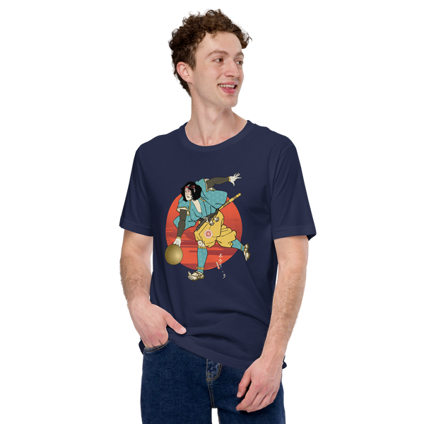 Samurai Play Bowling Ukiyo-e Unisex t-shirt