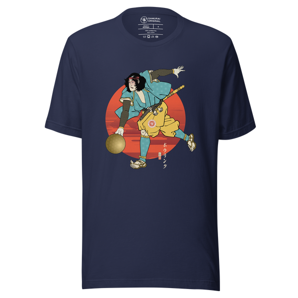 Samurai Play Bowling Ukiyo-e Unisex t-shirt