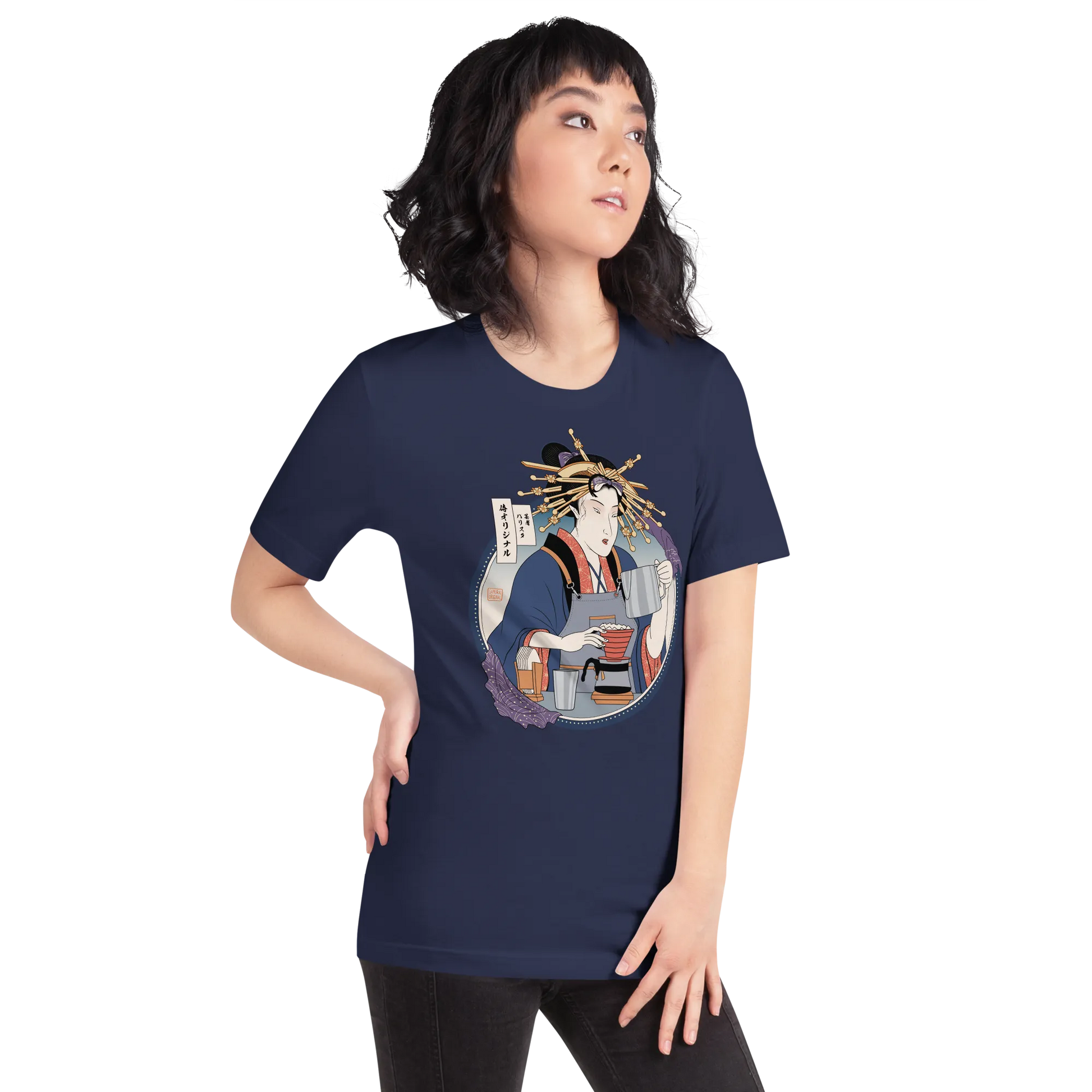 Geisha Barista Ukiyo-e Unisex t-shirt -