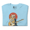 Cat Playing Guitar Funny Japanese Ukiyo-e Unisex T-shirt -