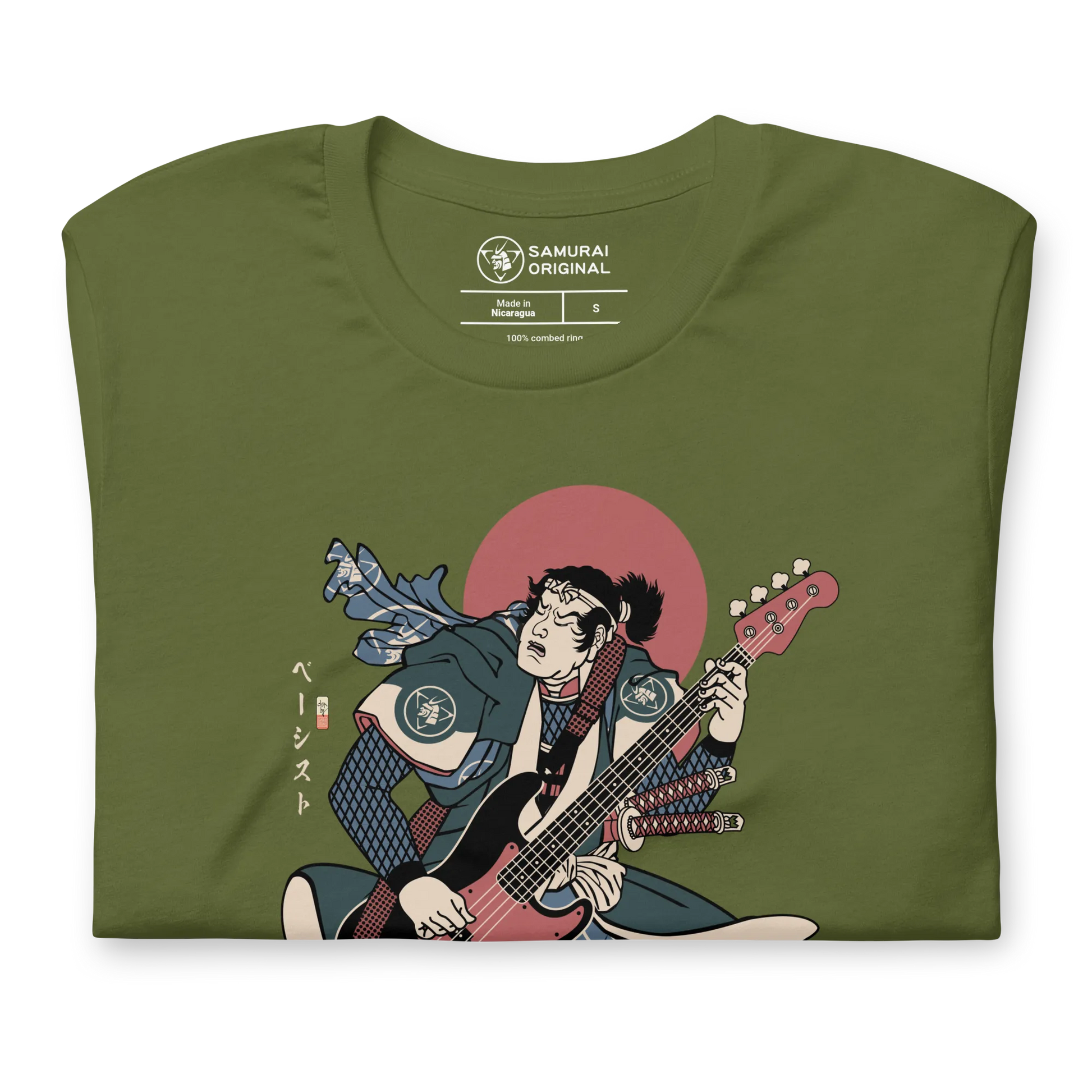 Samurai Bassist Player 4 Music Ukiyo-e Unisex T-Shirt - Samurai Original