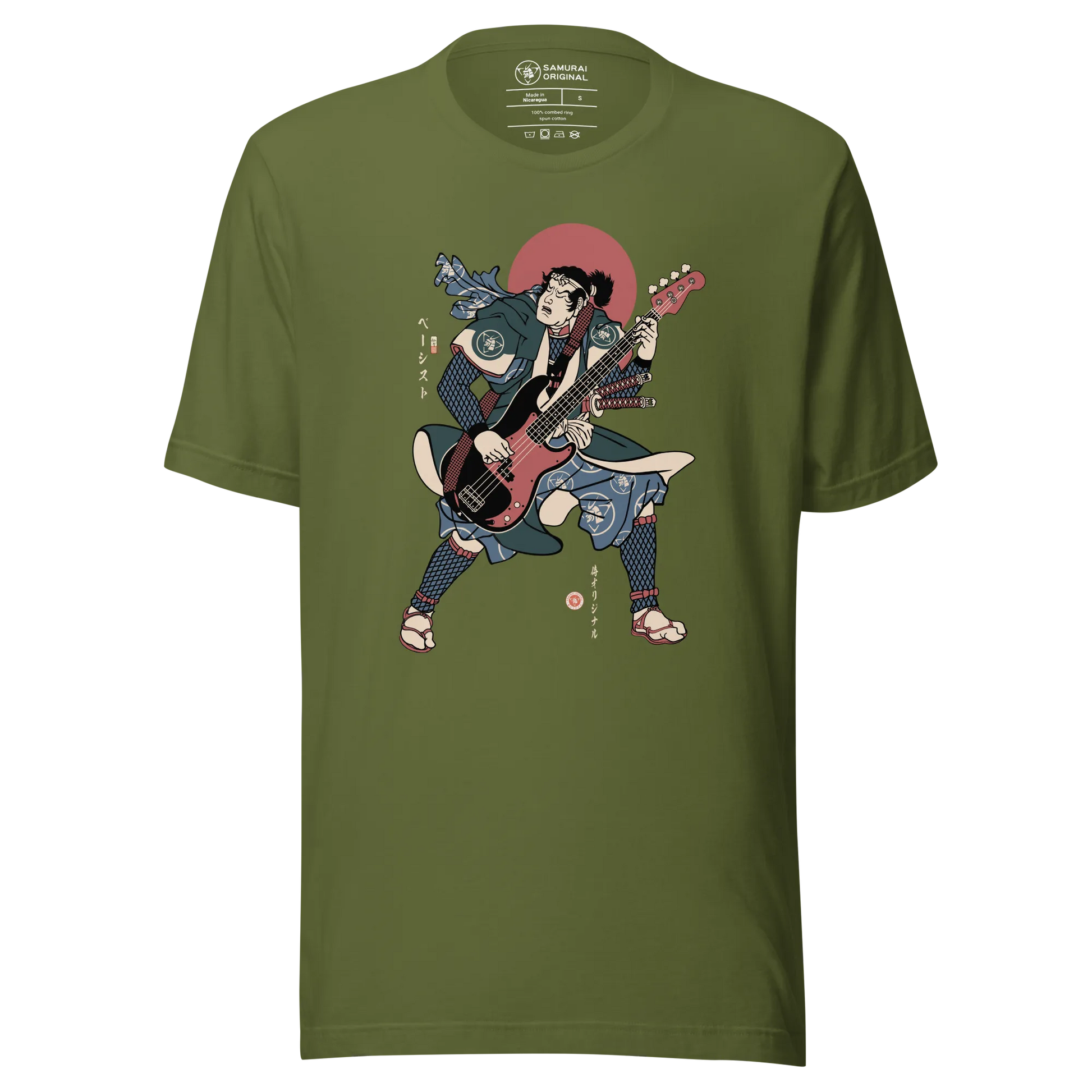 Samurai Bassist Player 4 Music Ukiyo-e Unisex T-Shirt - Samurai Original