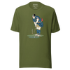 Samurai Golf Player Ukiyo-e 2 Unisex t-shirt - Olive / S