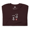 Ichinichi-Ichizen Japanese Embroideried Unisex T-shirt - Oxblood Black / S