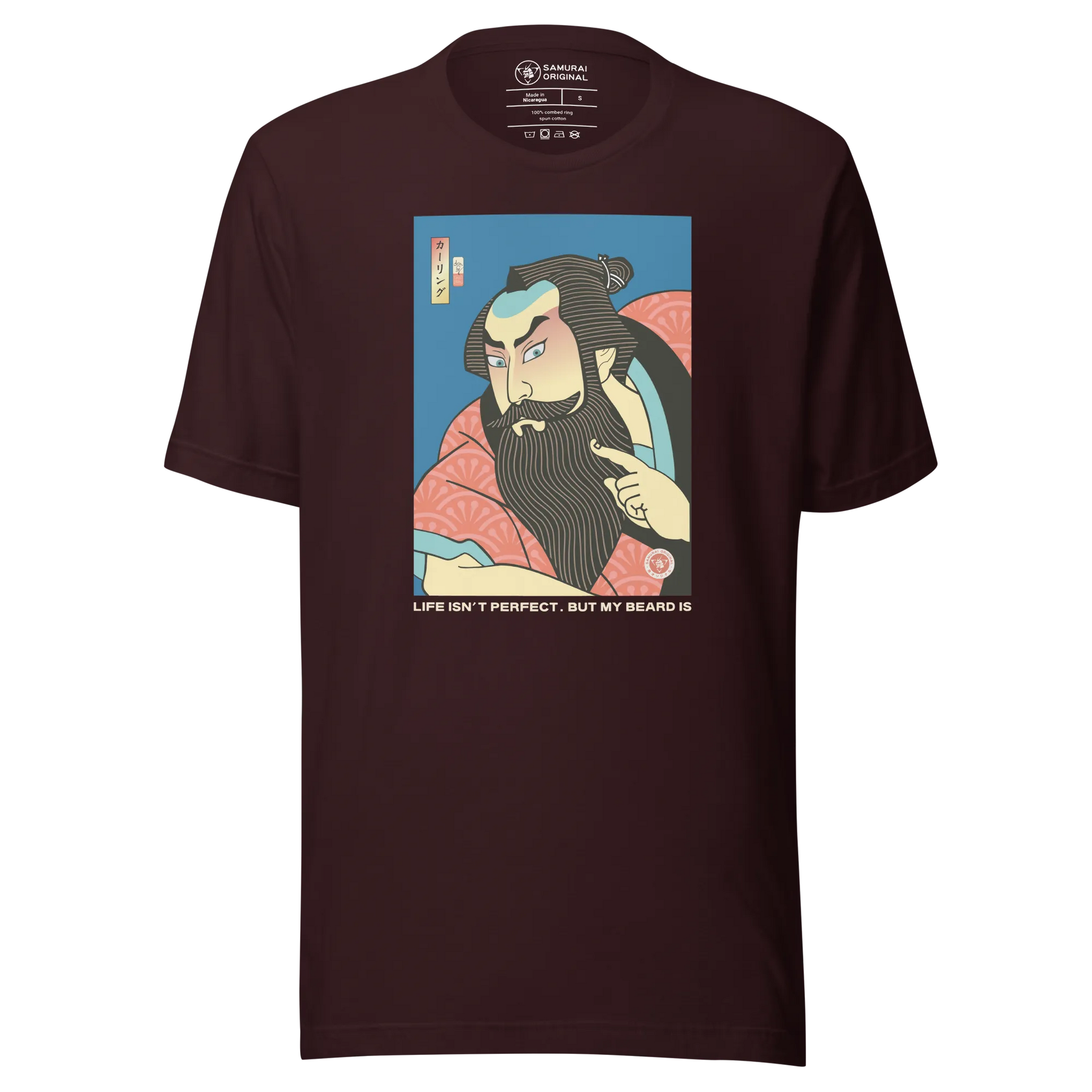 Samurai & Beard Japanese Ukiyo-e Unisex T-Shirt - Samurai Original