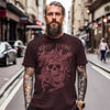 Dragon and Skull Japanese Ukiyo-e Unisex T-shirt - Oxblood Black / S