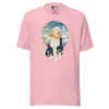 Golden Doodle Dog Funny Japanese Ukiyo-e Unisex T-shirt 2 - Pink / S