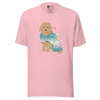 Golden Doodle Dog Funny Japanese Ukiyo-e Unisex T-shirt - Pink / S