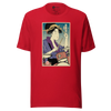 Geisha Drummer Percussion Music Japanese Ukiyo-e Unisex T-Shirt - Red / XS