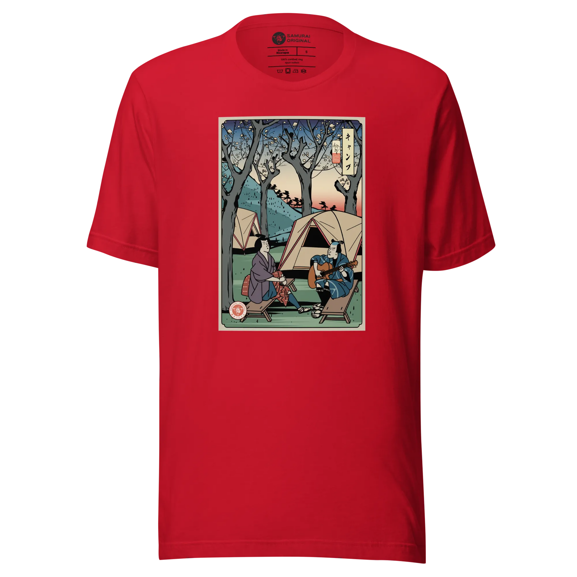 Samurai Camping Weekend Ukiyo-e Unisex T-Shirt - Samurai Original