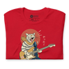 Cat Playing Guitar Funny Japanese Ukiyo-e Unisex T-shirt -