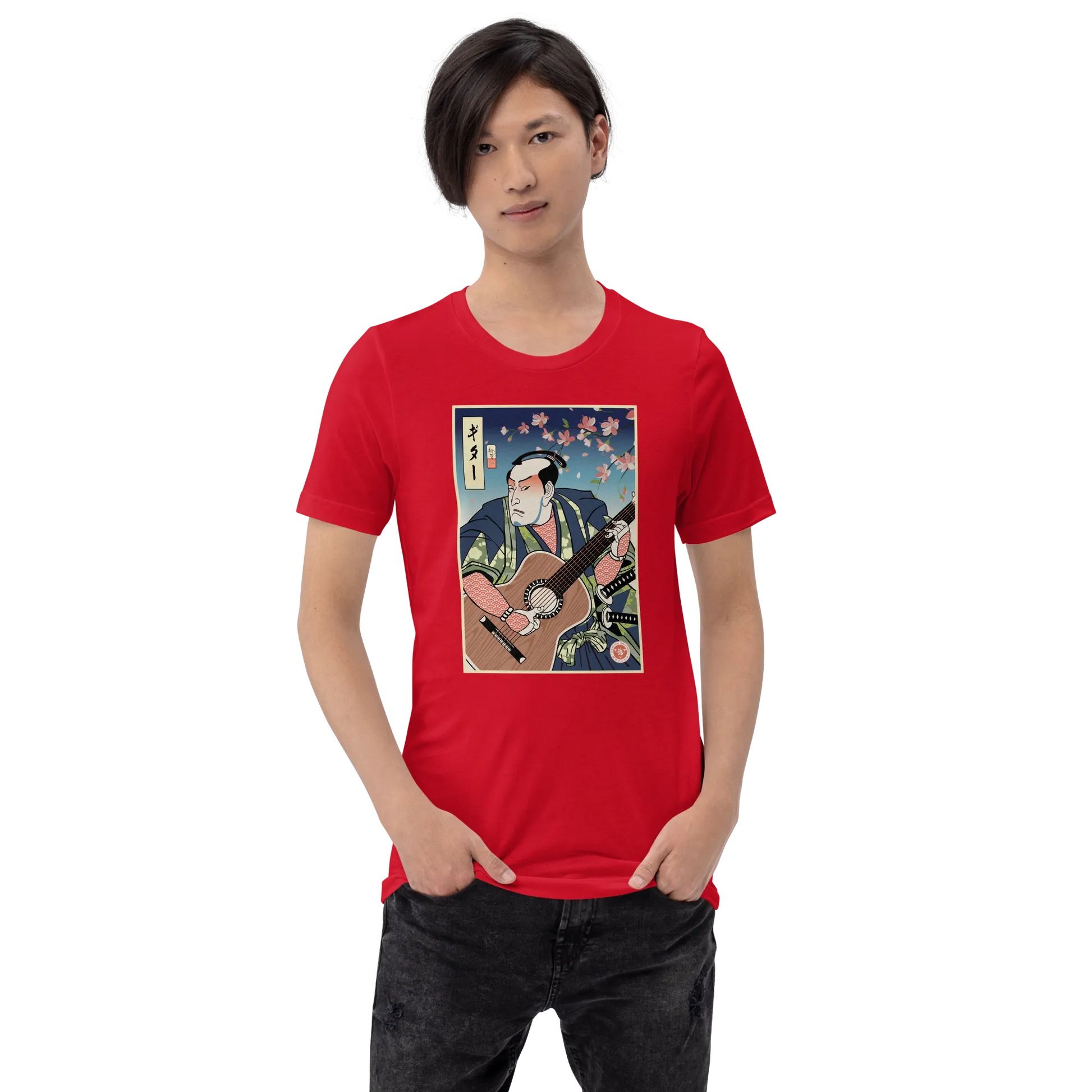 Samurai Guitar Player 2 Music Ukiyo-e Unisex T-Shirt -