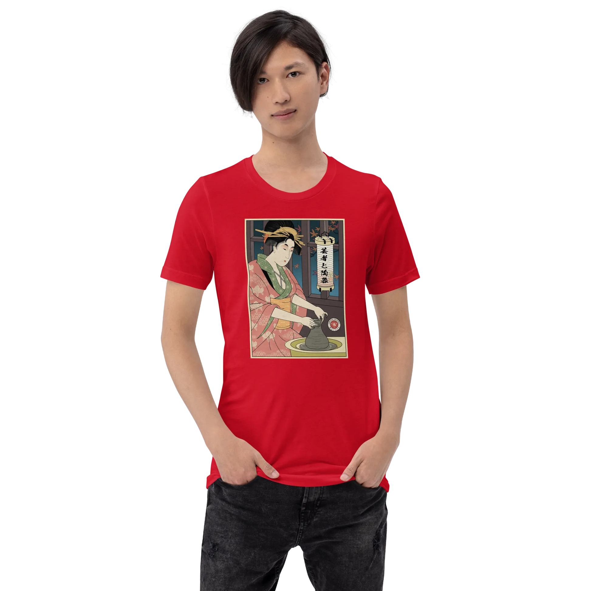 Geisha Pottery Artisan Japanese Ukiyo-e Unisex T-Shirt -