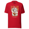 Halloween Cat Maneki Neko & Jason Voorhees Mask Japanese Unisex T-Shirt - Red / S