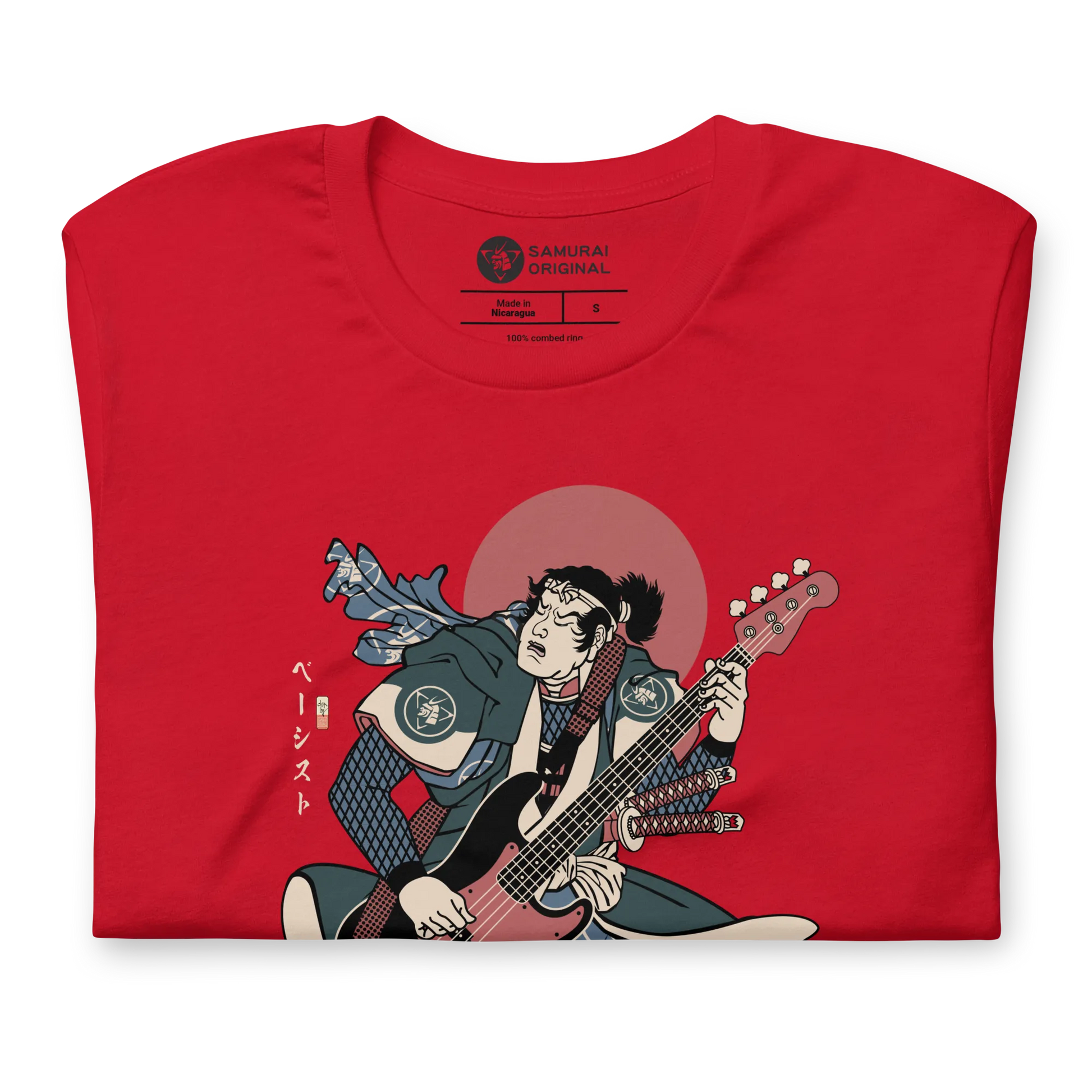 Samurai Bassist Player 4 Music Ukiyo-e Unisex T-Shirt - Samurai Original