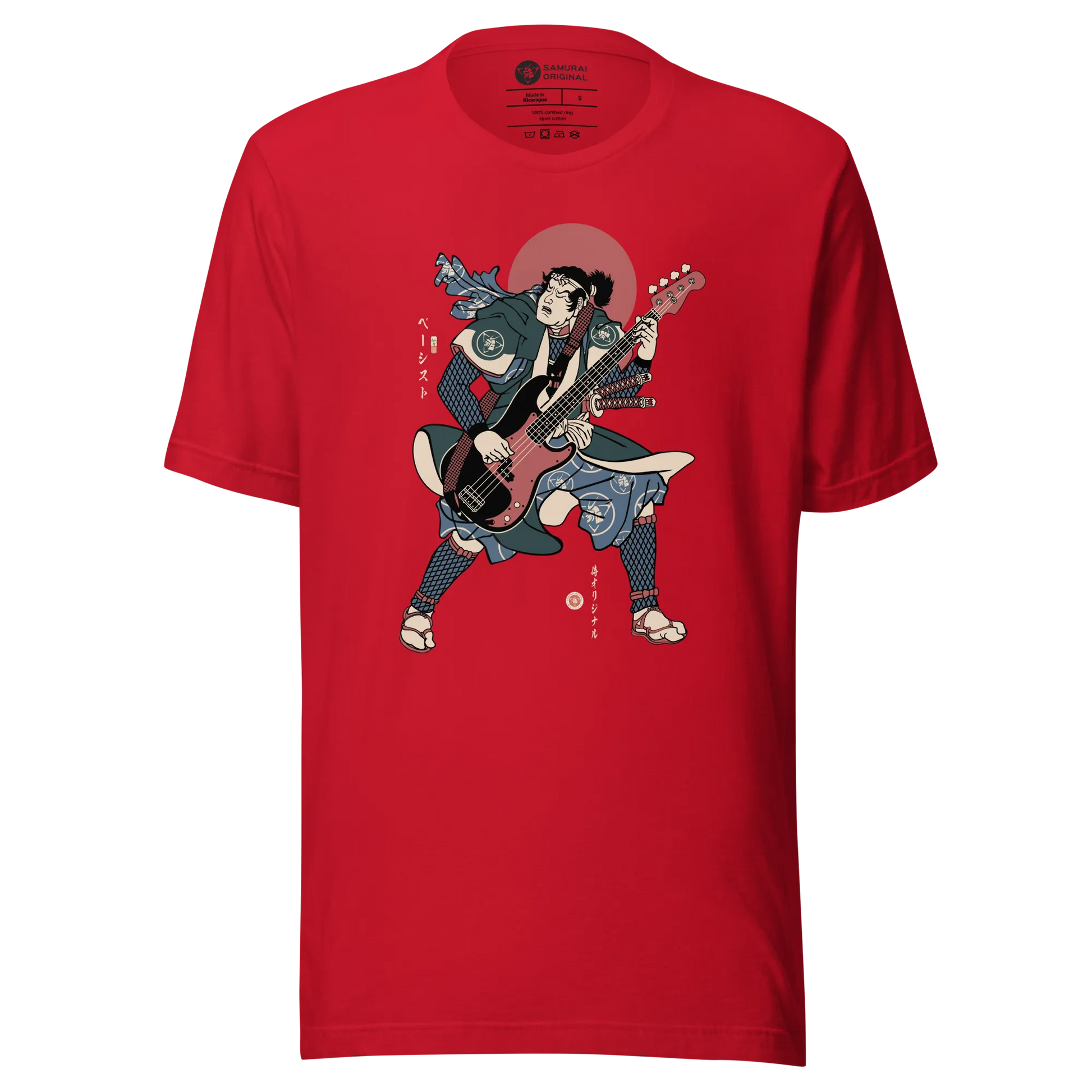 Samurai Bassist Player 4 Music Ukiyo-e Unisex T-Shirt - Samurai Original