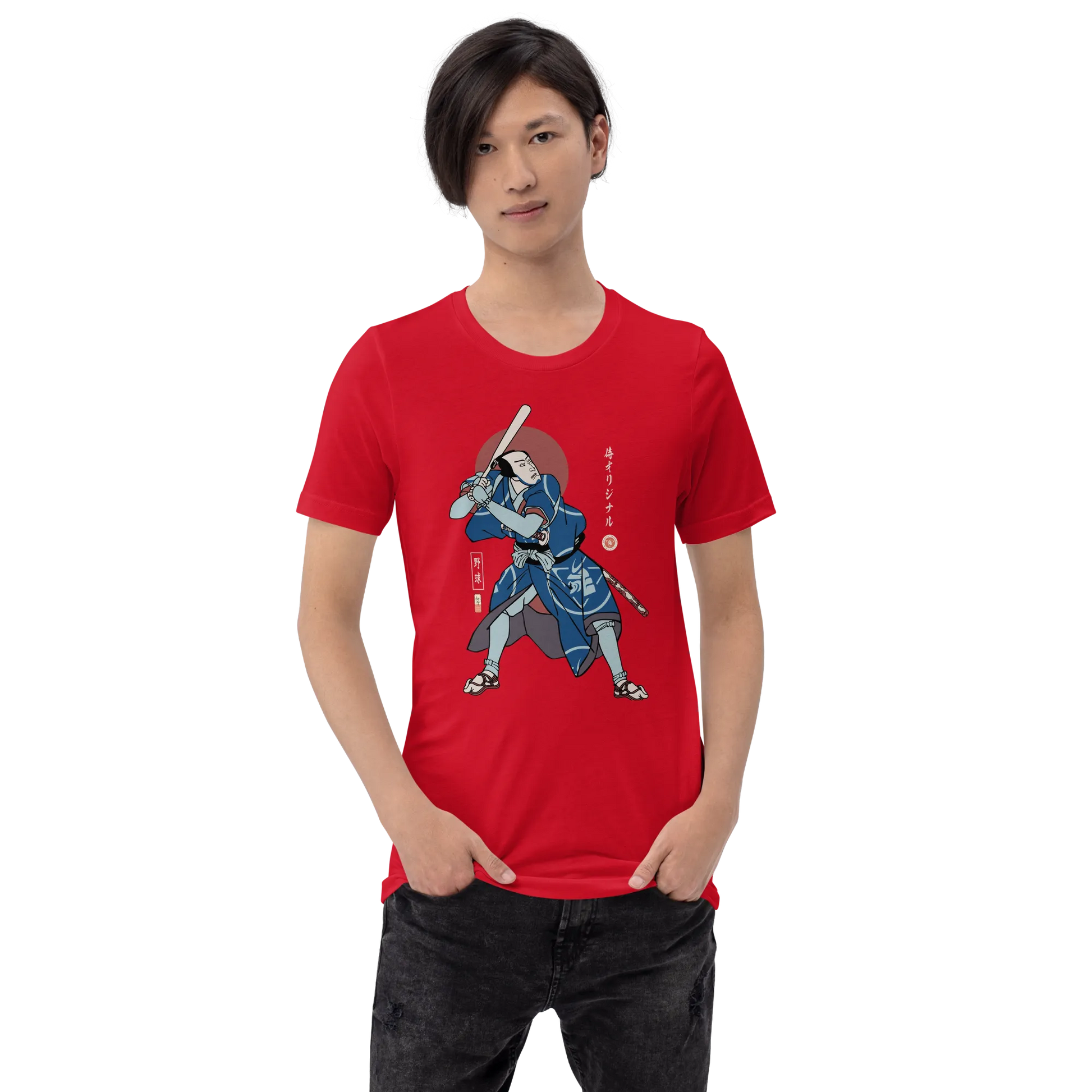 Samurai Baseball Player 2 Sport Ukiyo-e Unisex T-shirt - Samurai Original