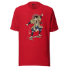 Samurai Skateboard Ukiyo-e Unisex T-Shirt - Red / S