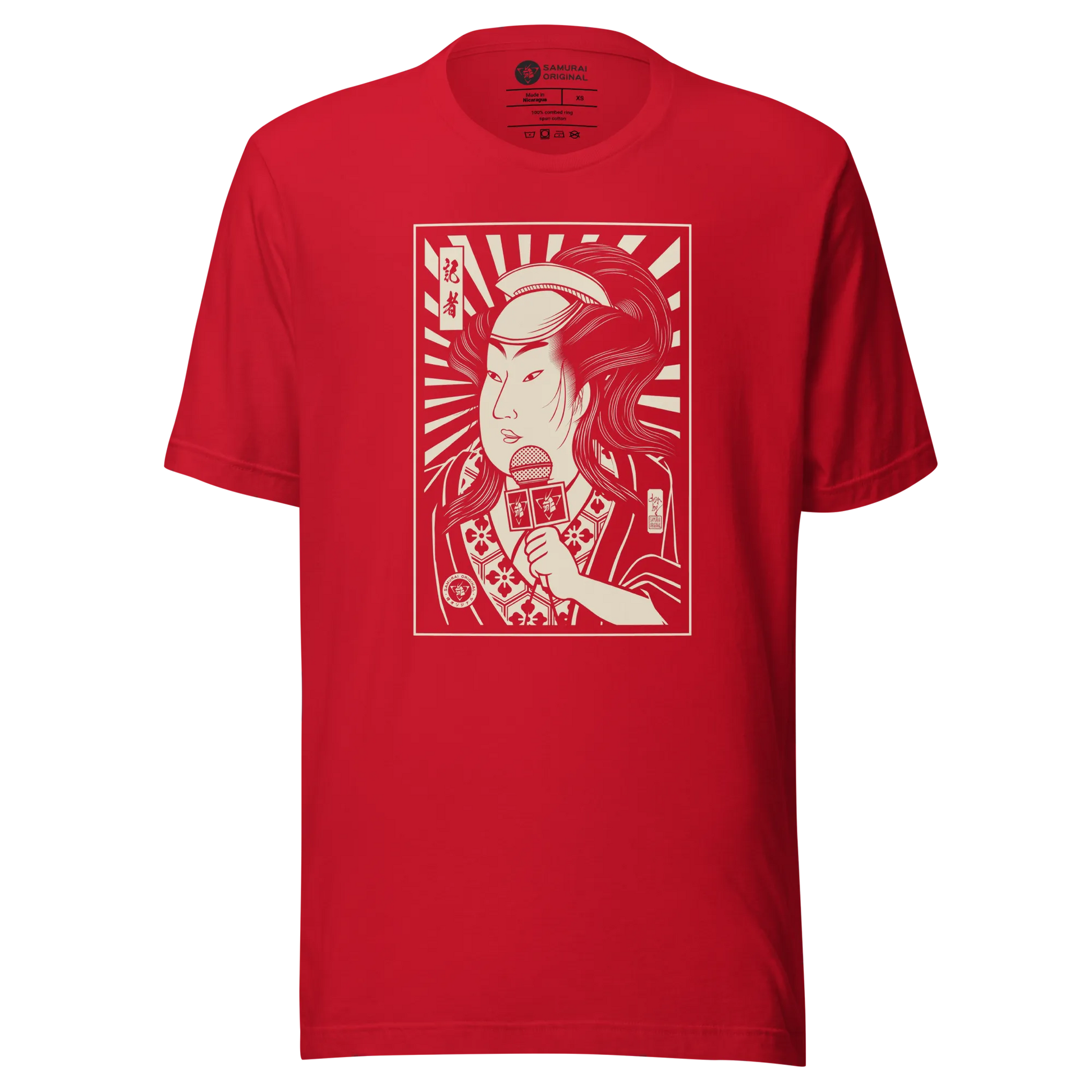 Onna Bugeisha Speaker Reporter Japanese Ukiyo-e Unisex T-Shirt - Samurai Original