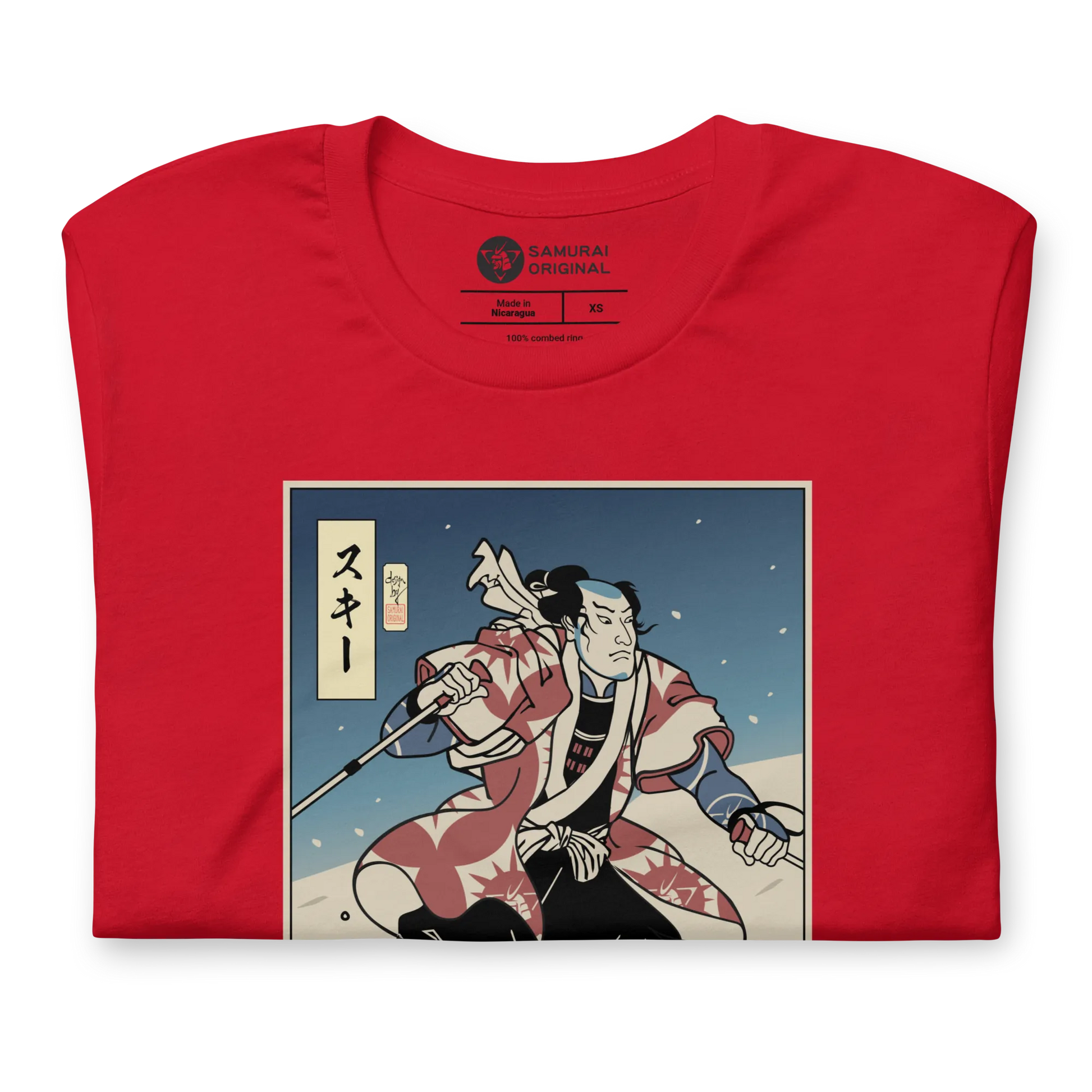 Samurai Ski 2 Winter Sport Ukiyo-e Unisex T-Shirt -