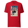 Samurai Ski 2 Winter Sport Ukiyo-e Unisex T-Shirt - Red / S