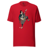 Samurai Guitar Player Music Ukiyo-e Unisex T-Shirt - Red / S