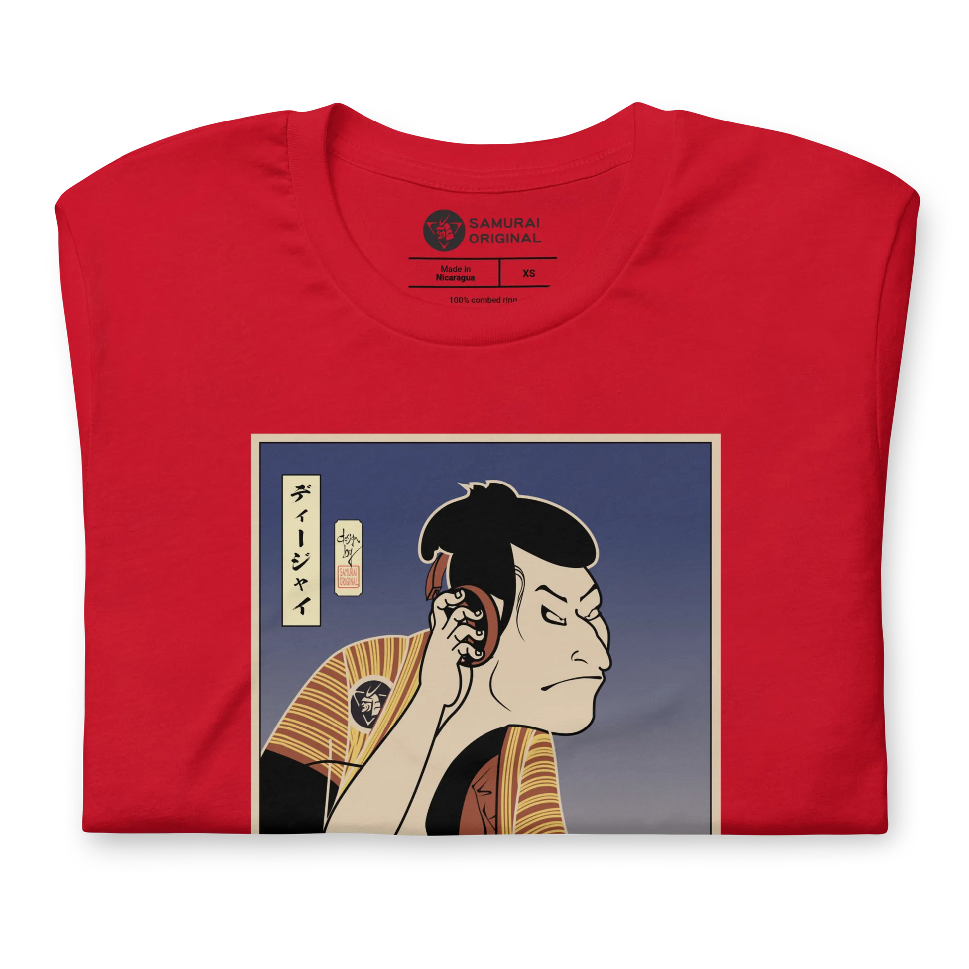 Otani Oniji DJ Turntable Music Japanese Ukiyo-e Unisex T-Shirt - Samurai Original