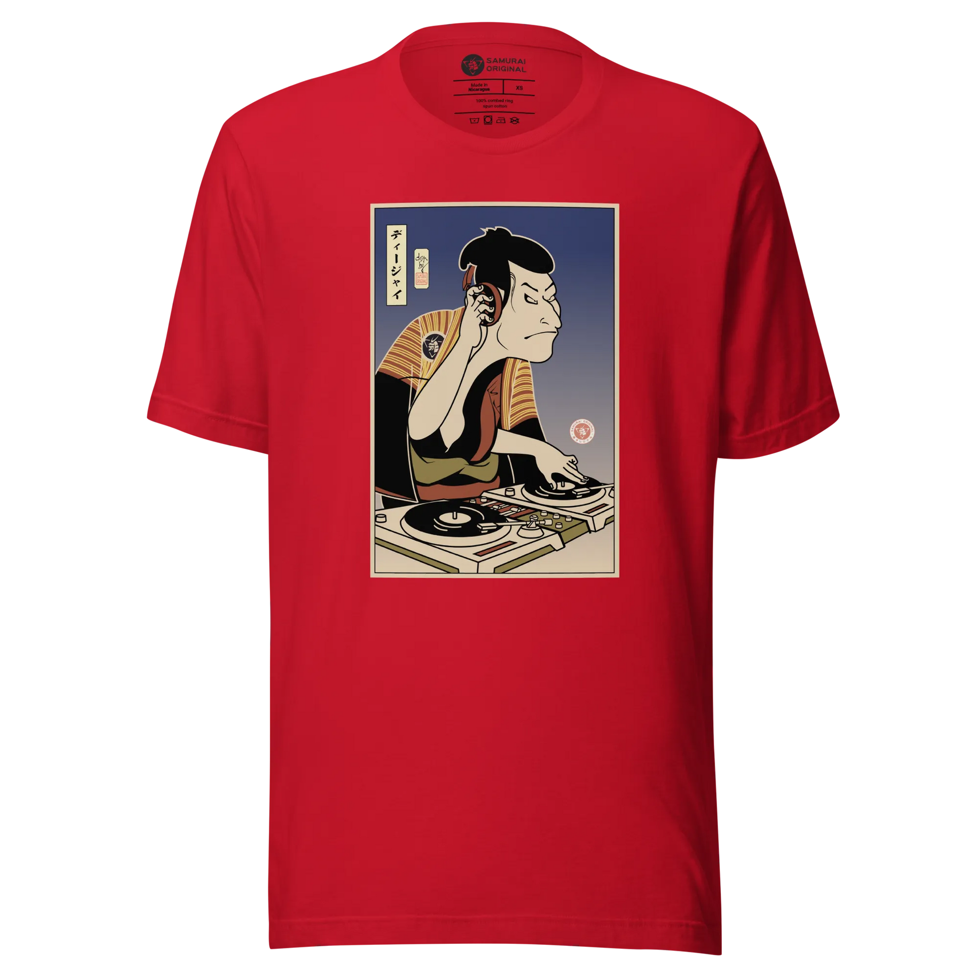 Otani Oniji DJ Turntable Music Japanese Ukiyo-e Unisex T-Shirt - Samurai Original