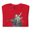 Samurai Bull Riding Ukiyo-e Unisex T-shirt - Samurai Original