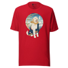 Golden Doodle Dog Funny Japanese Ukiyo-e Unisex T-shirt 2 - Red / S