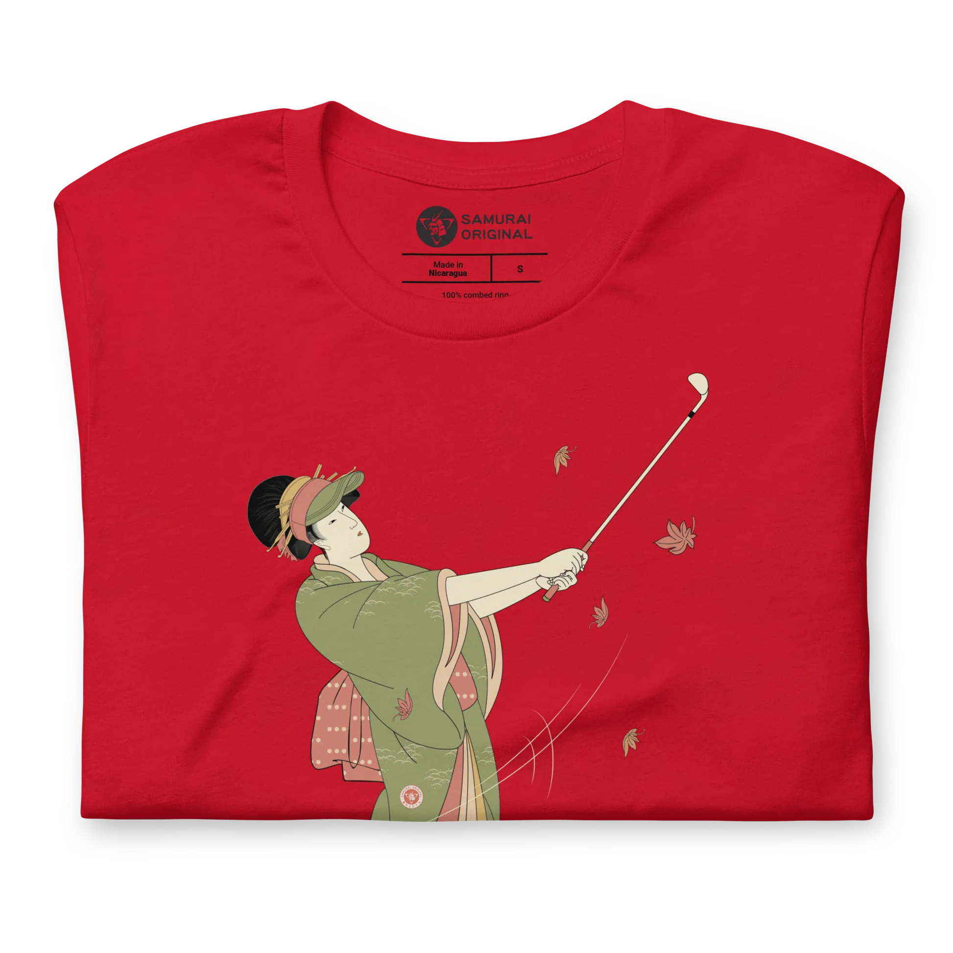 Geisha Golf Player Japanese Ukiyo-e Unisex T-shirt -